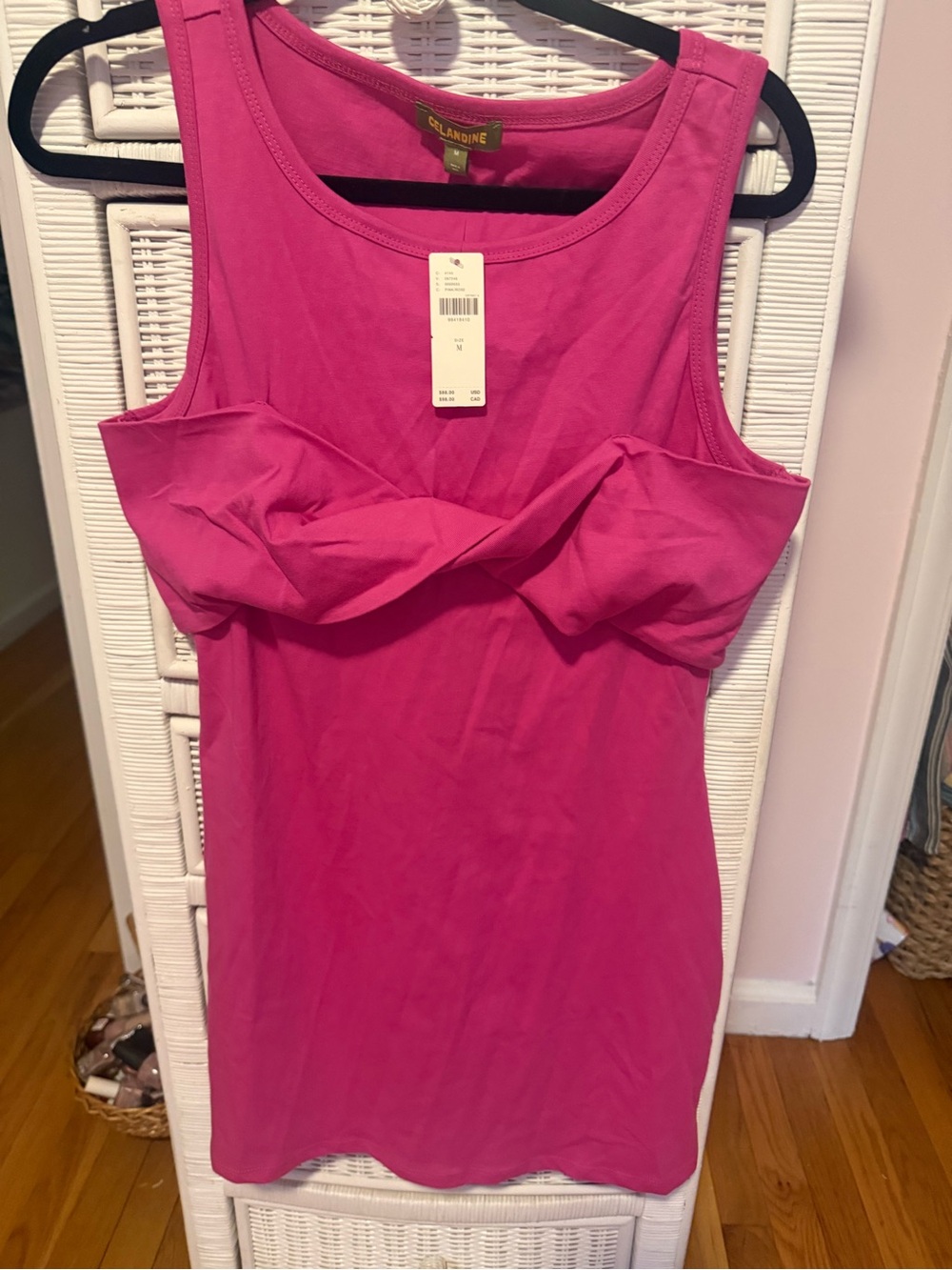 NWT, Celandine pink twist front dress from Anthropologie - Picture 2 of 9